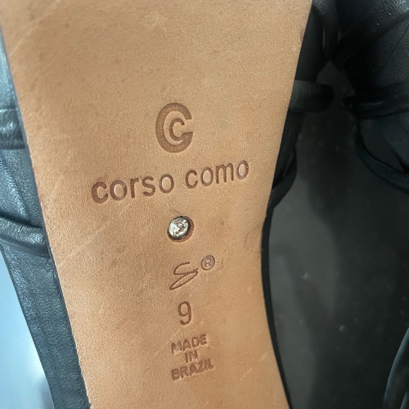 Corso Como Black Platform Strappy Braided Knot high heels - 9M - Picture 5 of 8